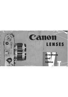 Canon S Lenses manual. Camera Instructions.